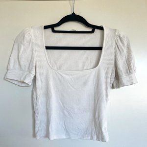 Garage Cropped Puff Sleeve Tee